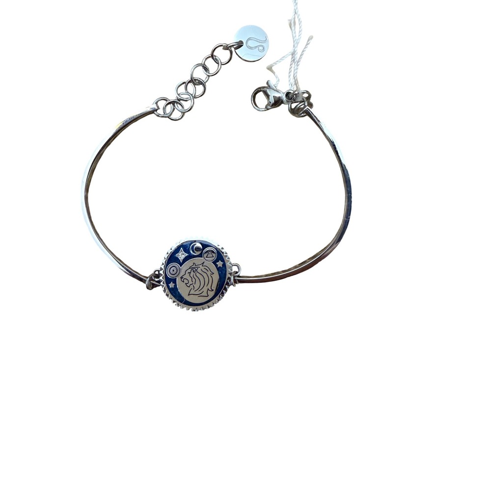 Brosway‎ Chakra Leo Zodiac Bracelet Silver Tone Blue Enamel BHK371 NWT